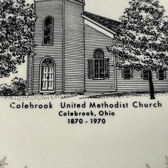 Vintage Colebrook Ohio United Methodist Church 1970 Collector Plate Cottagecore - Picture 4 of 5
